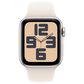 Apple Watch SE GPS + Cellular 40mm Starlight Aluminum Case with Starlight Sport Band - S/M, , large