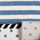 Safavieh Carousel 8" Square Ivory and Navy Kids  Area Rug, , large