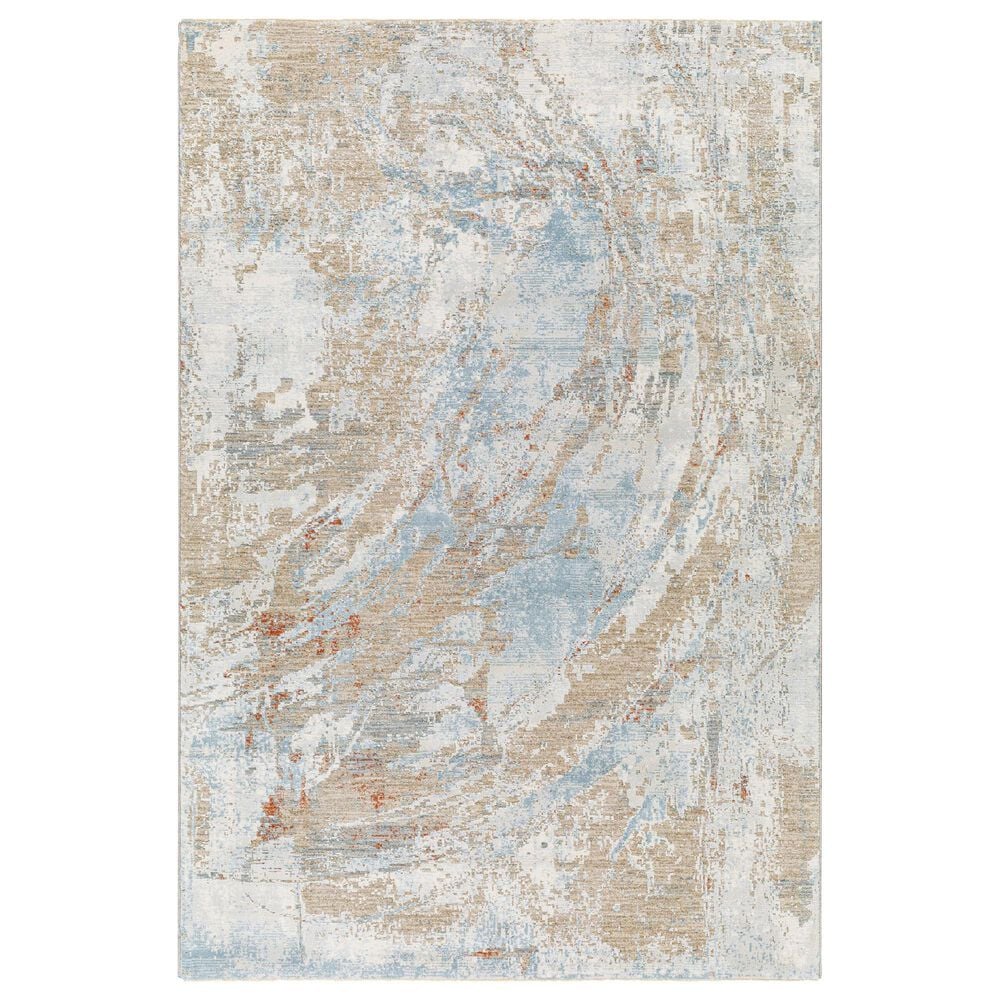 Surya Brunswick Cream, Tan, Taupe, Light Slate, Blue and Seafoam 7&#39;10&quot; x 10&#39;2&quot; Area Rug, , large