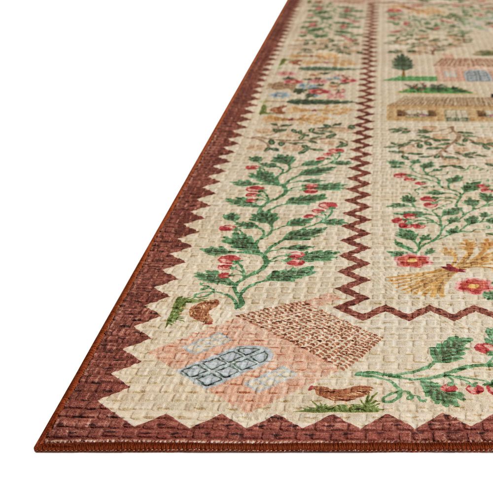 Rifle Paper Co. x Loloi Orchard Antique Ivory and Multicolor 2' x 5' Runner, , large