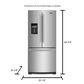 Maytag 20 Cu. Ft. 30-Inch Wide French Door Refrigerator with Exterior Water Dispenser, , large