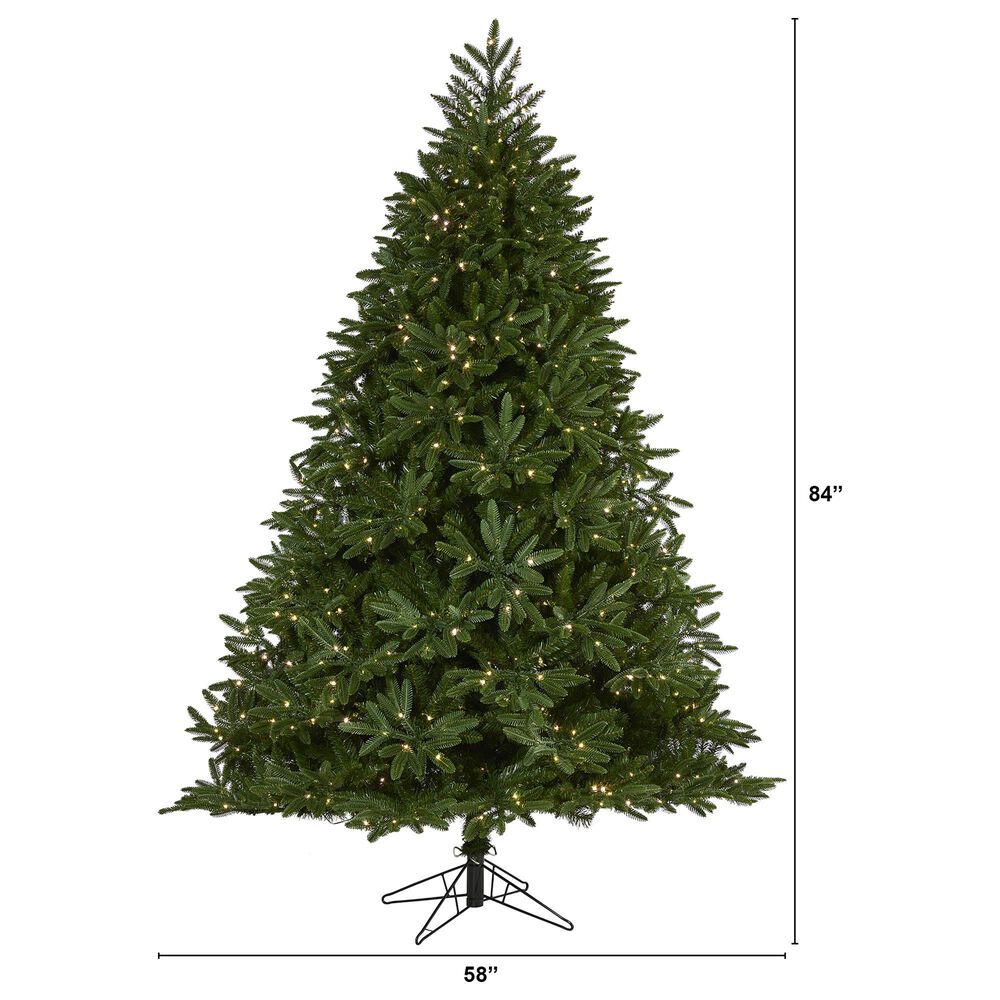 Nearly Natural Inc 7' Oregon Spruce Artificial Christmas Tree with Warm
