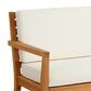 Linon Home Decor Carenen Outdoor 3-Seat Sofa with White Cushions in Natural, , large