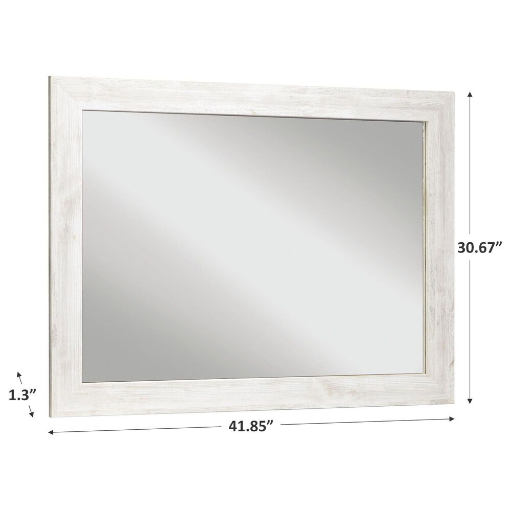 Ashley Paxberry Bedroom Mirror in Whitewash, , large