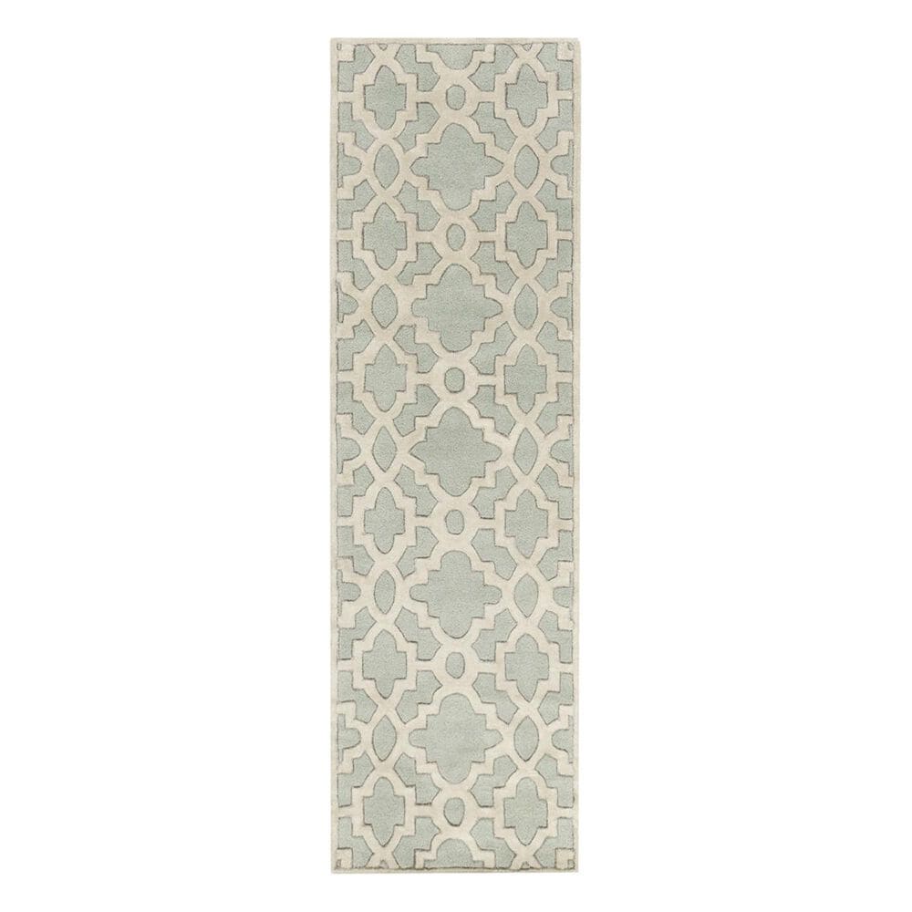 Surya Modern Classics CAN-2039 2'6" x 8' Mint, Cream and Medium Gray Runner, , large