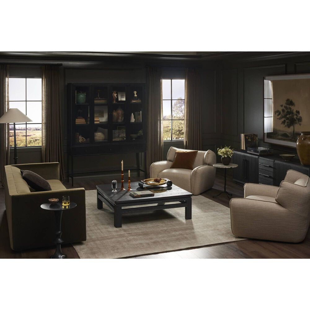 Four Hands Oman Coffee Table in Rustic Black, , large