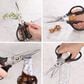 Cangshan Top Cut 9" Heavy Duty Utility Kitchen Shears with Blade Holder in Black and Stainless Steel, , large