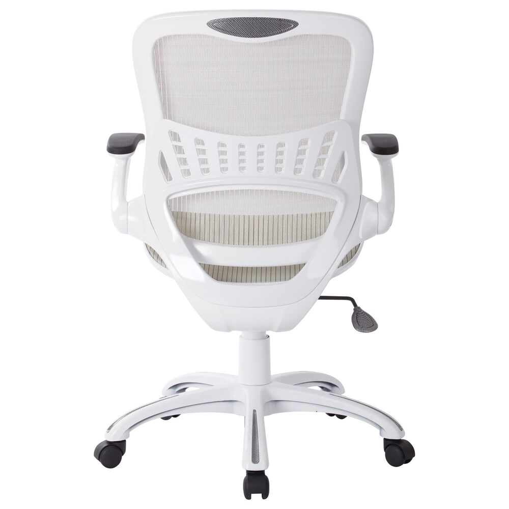 OSP Home Riley Mesh Back Office Chair in White, , large
