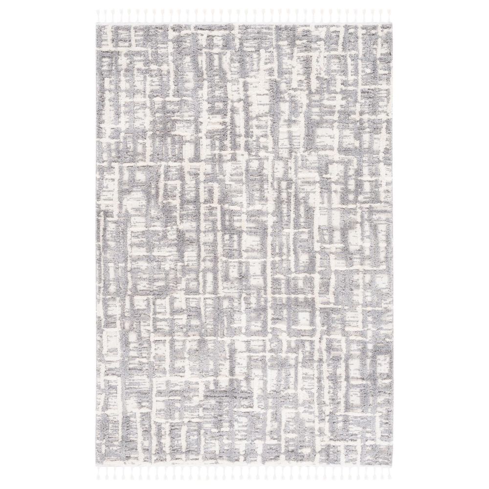 Safavieh Marrakesh 5"3" x 7"6" Ivory and Dark Grey Area Rug, , large