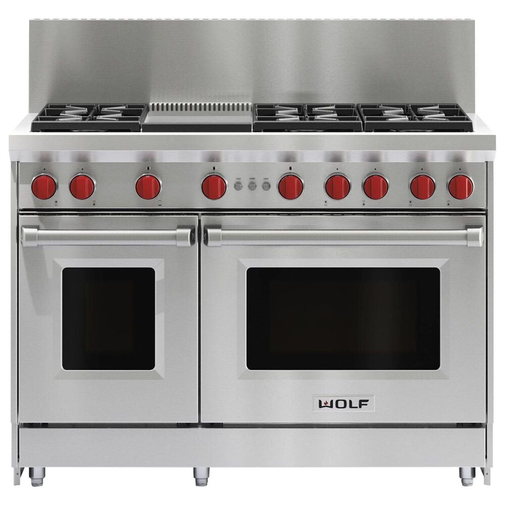 Wolf 48&quot; 6 Burner Gas Range with Griddle, , large