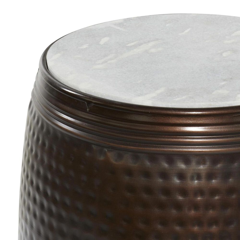 Uma Enterprises 19&quot; Industrial Accent Table in Brown, , large