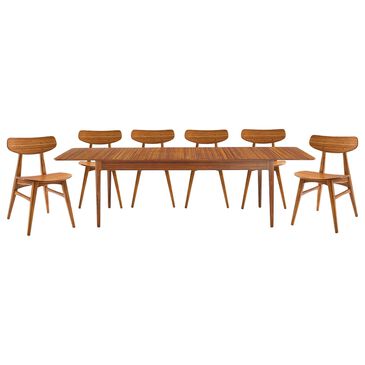 Natural Bamboo Furnishings Erikka and Cassia 7-Piece Dining Set in Amber, , large