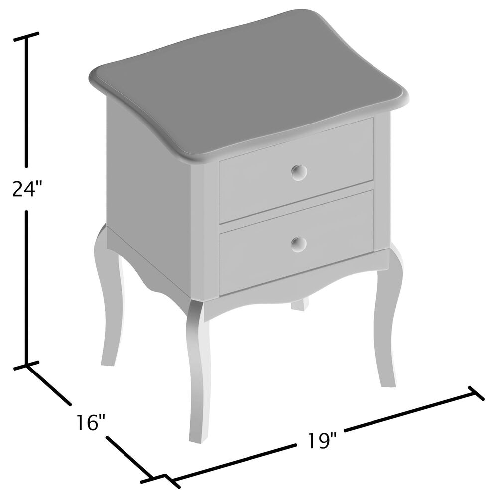 Furniture of America Addison 2-Drawer Nightstand in Blue, , large