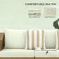 Hearth and Haven Outdoor Sofa with Cushions and Natural Wicker in Light Gray, , large