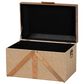 Baxton Studio Kande Storage Trunk with Hinged Top in Light Brown, Walnut and Bronze, , large