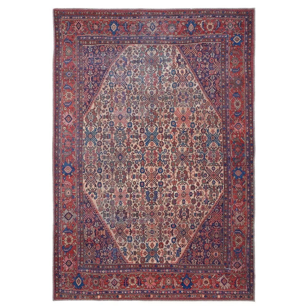 Feizy Rawlins 2" x 3" Beige and Red Area Rug, , large