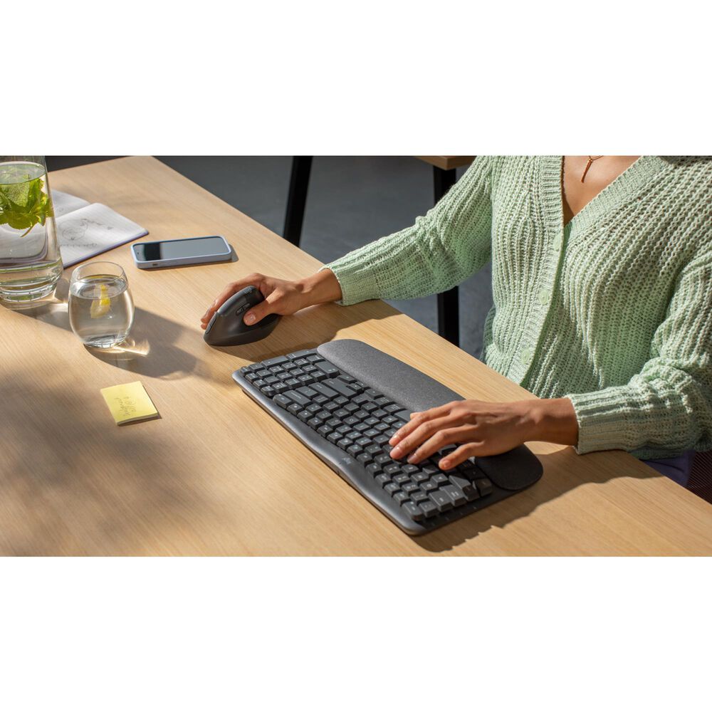 Logitech Ergo Wave Keys and Lift Combo in Graphite, , large
