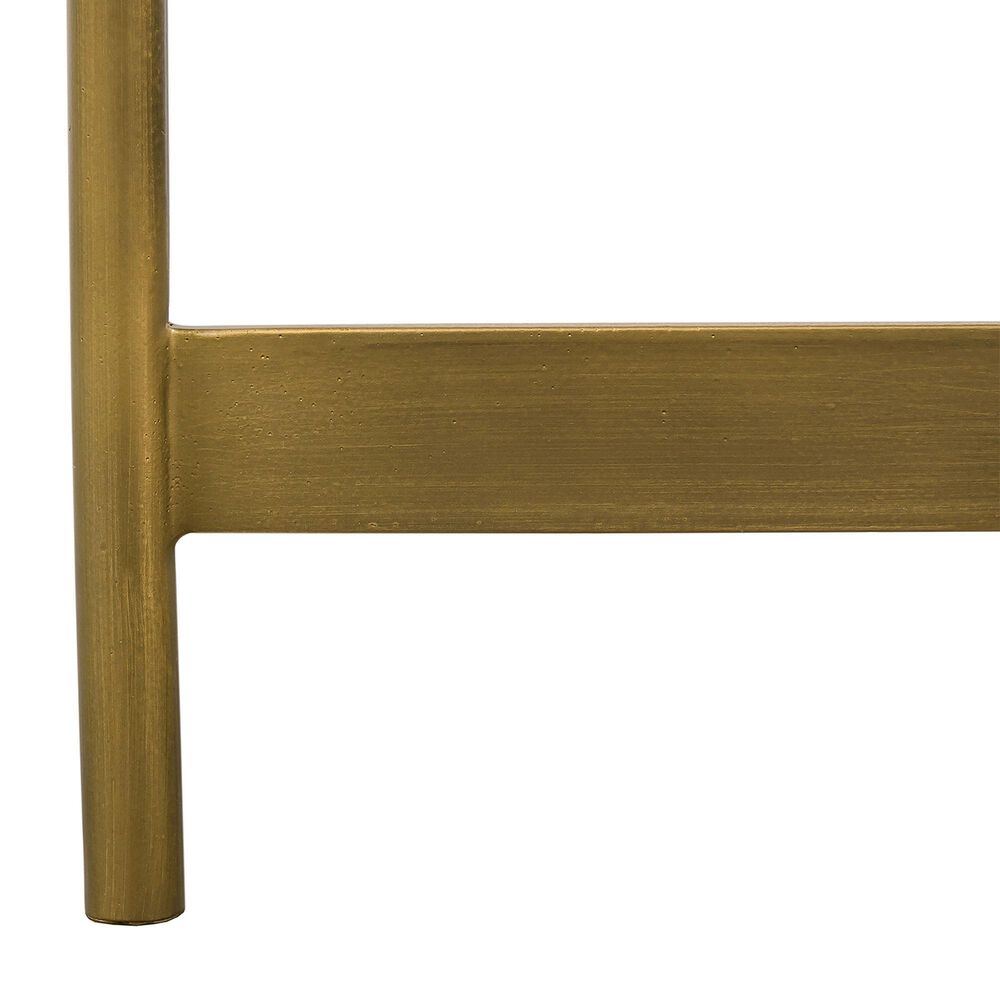 Blue River Dua End Table in Medium Gray and Antique Brass, , large