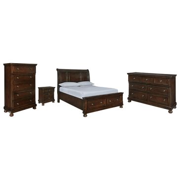Signature Design by Ashley Porter 5-Piece Queen Bedroom Set in Rustic Brown, , large