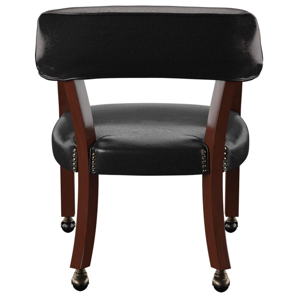 Crystal City Tournament Faux Leather Arm Chair in Rich Cherry, , large