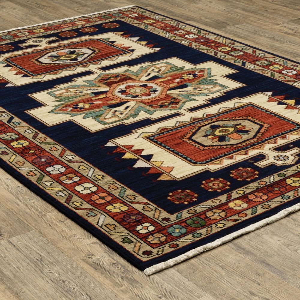 Oriental Weavers Lilihan Blue 7&#39;10&quot; x 10&#39;10&quot; Area Rug, , large