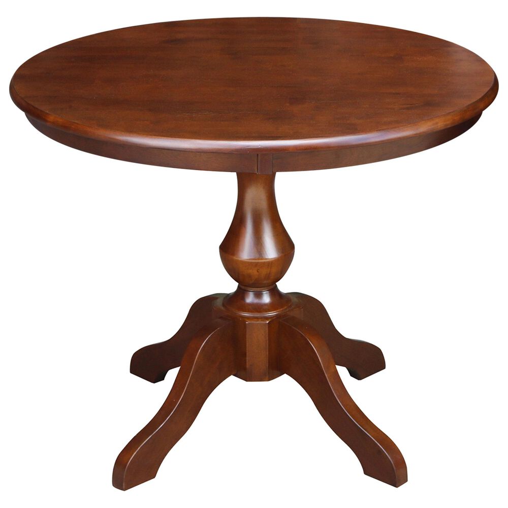 International Concepts 36" Traditional Standard Dining Table in Espresso- Table Only , , large