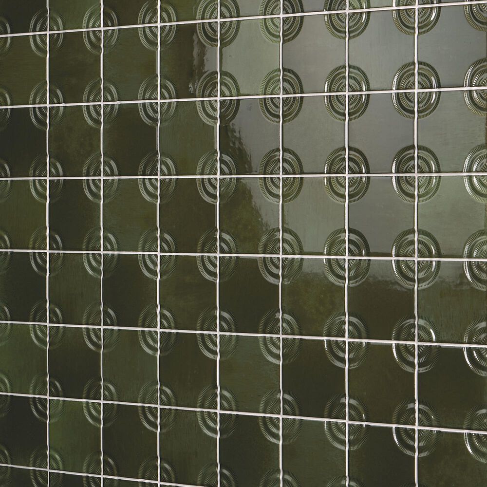 Dal-Tile Relicca Nook 4" x 4" Square Circle Ceramic Tile, , large
