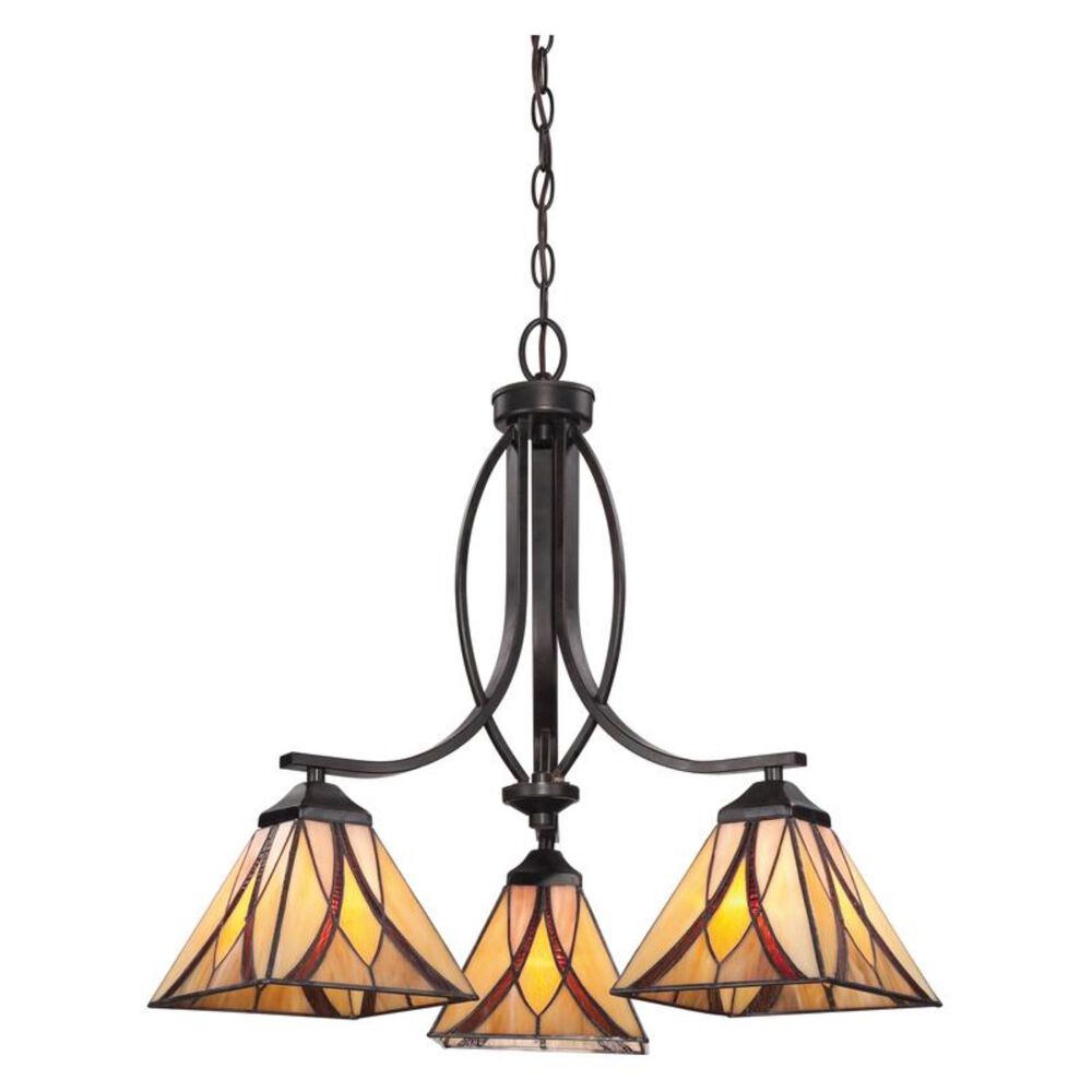 Quoizel Asheville 3 Light Dinette Chandelier in Valiant Bronze, , large