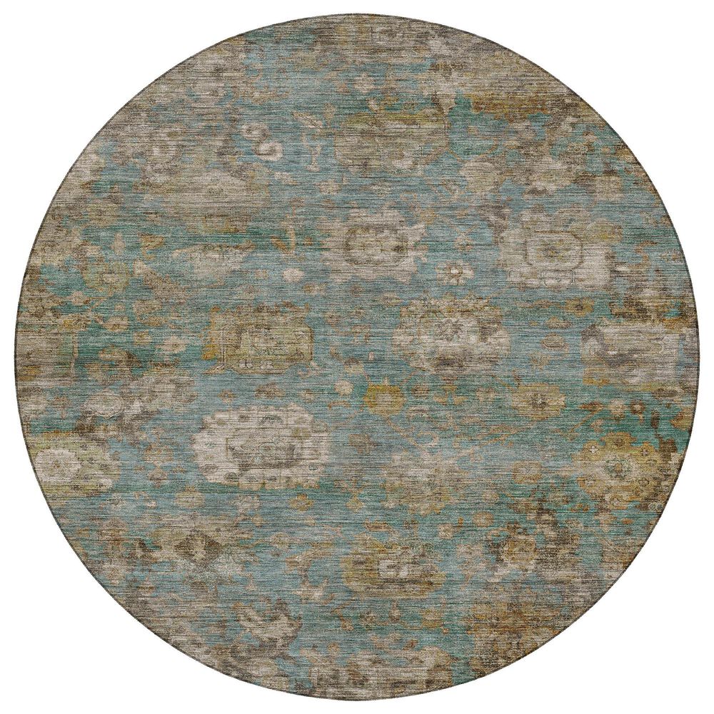 Dalyn Rug Company Aristo AR7 Teal 8" Round Area Rug, , large