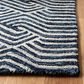 Safavieh Micro-Loop 2"3" x 7" Dark Blue and Ivory Runner, , large
