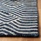 Safavieh Micro-Loop 2"3" x 7" Dark Blue and Ivory Runner, , large