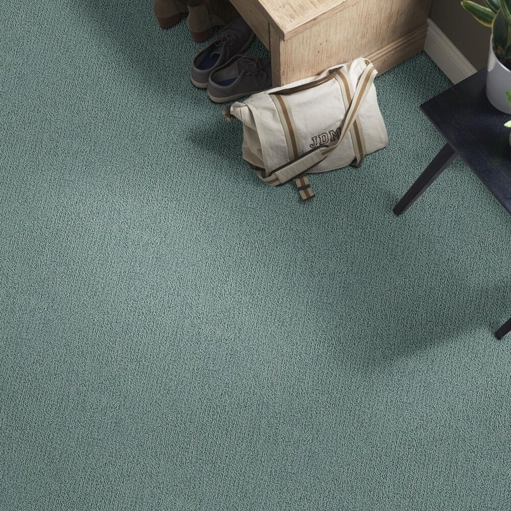 Shaw Detailed Statement Loop Carpet in Washed Turquoise, , large