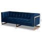 Baxton Studio Ambra Stationary Sofa in Royal Blue Velvet, , large