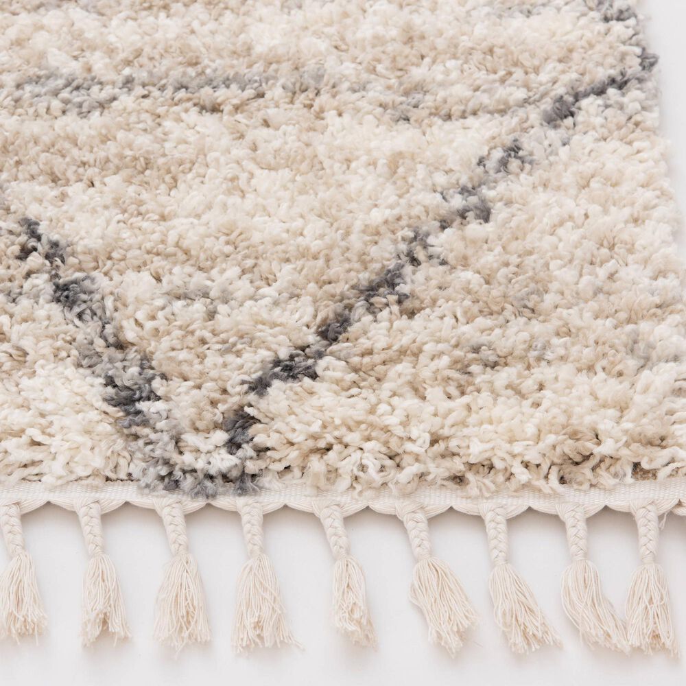 Central Oriental Castle Finley 5&#39; x 7&#39;3&quot; Cream and Beige Area Rug, , large