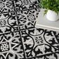 Nourison Aloha 2"8" x 4" Black White Indoor/Outdoor Area Rug, , large
