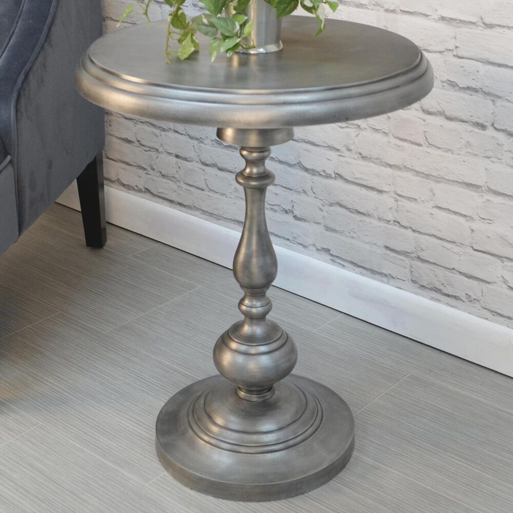 Carolina Cottage Pearson Accent Table in Antique Nickle, , large