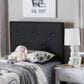 Baxton Studio Kirchem Twin Upholstered Headboard in Black, , large