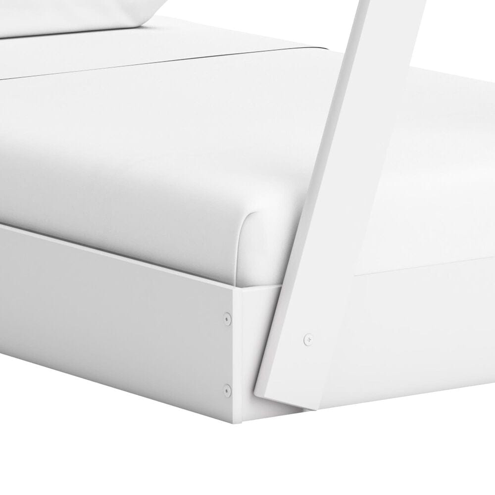 Ashley Hallityn Twin Tent Floor Bed in Matte White, , large