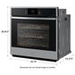 Samsung 30" Smart Single Wall Oven With Steam Cook in Stainless Steel, , large