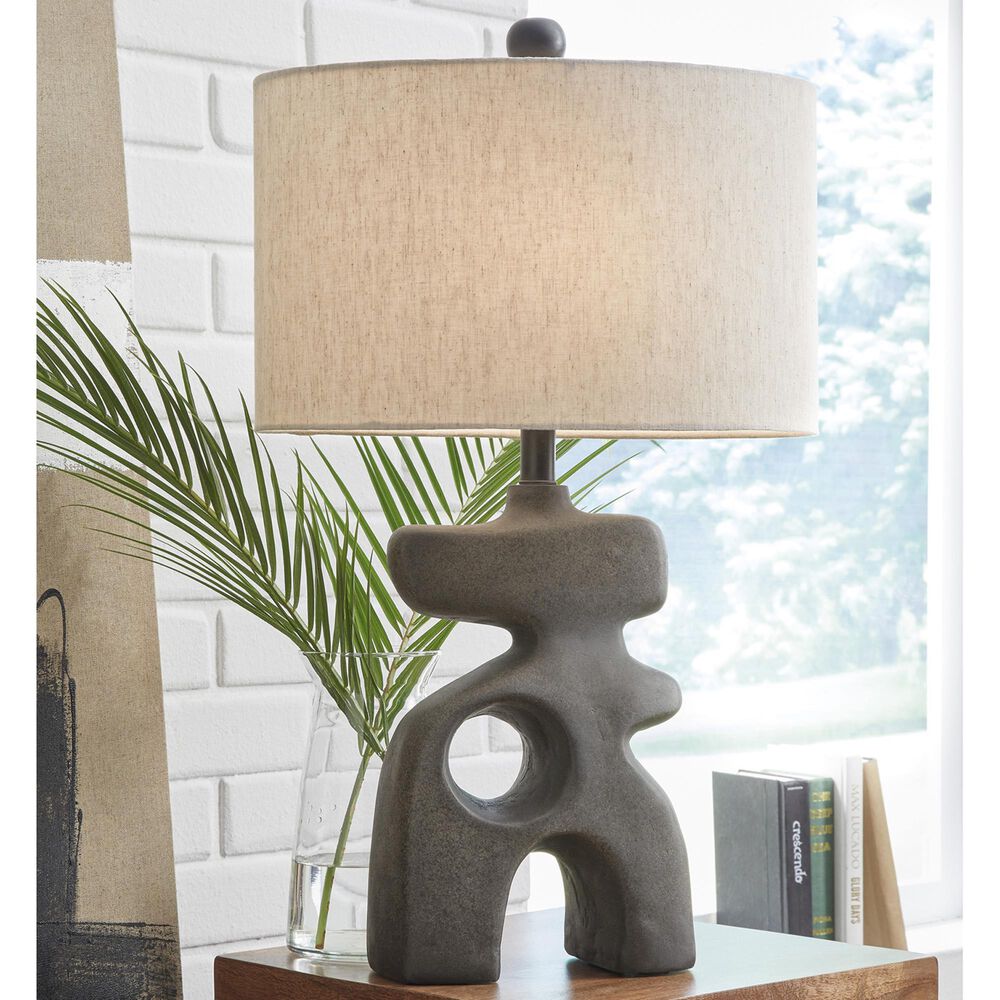 Ashley Danacy Table Lamp in Distressed Black, , large