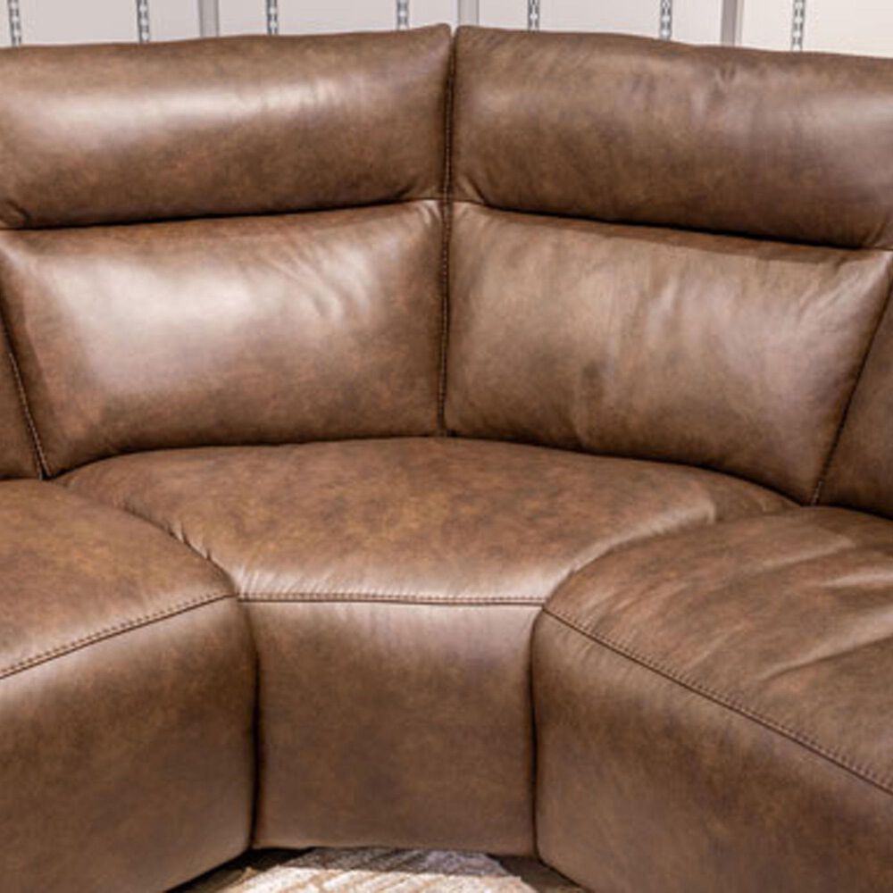 Ashley ModZ 6-Piece Power Symmetrical Sectional in Chocolate, , large