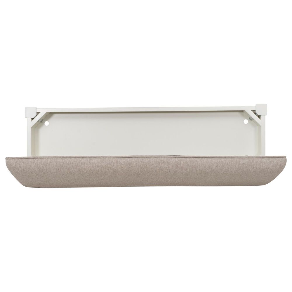 Linon Home Decor Jane Storage Bench with Light Grey Cushion in Vanilla White, , large