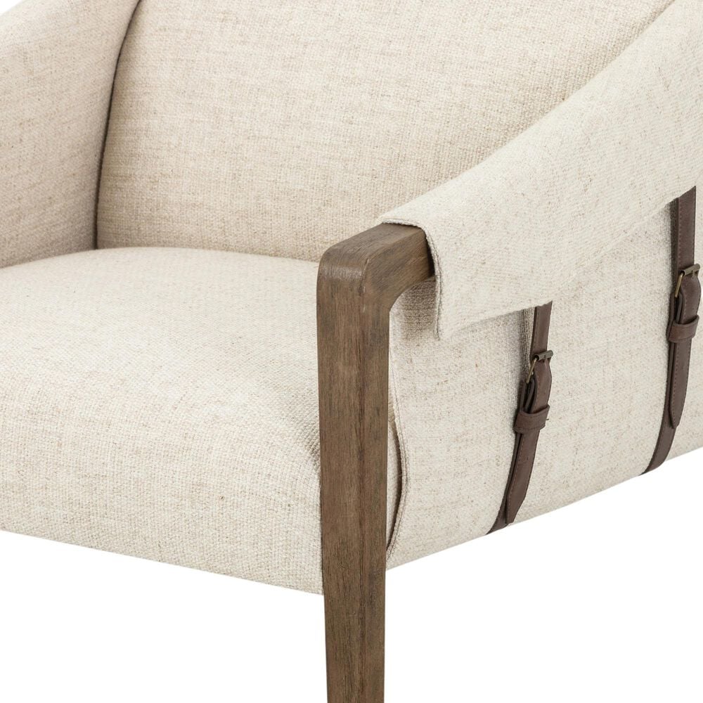Four Hands Bauer Arm Chair in Thames Cream, , large