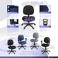 Regency Global Sourcing Comfort Series Swivel Computer Task Chair in Black, , large