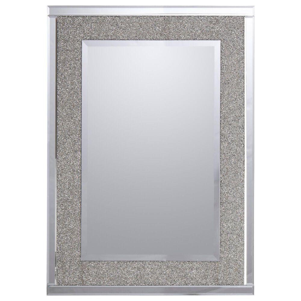 Ashley Kingsleigh Rectangle Accent Wall Mirror in Silver, , large