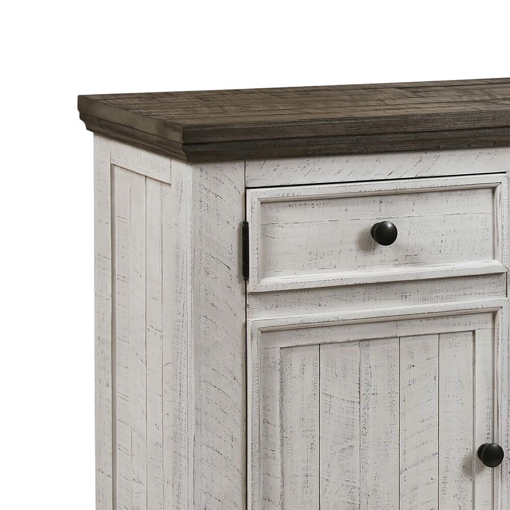 Ashley Havalance 74&quot; TV Stand in Distressed Weathered Gray and Vintage White, , large
