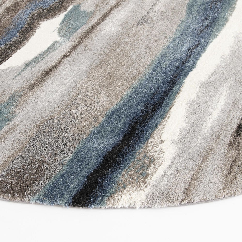 Central Oriental Structures Torrent Maisie Dusk and Multicolor 7&#39;10&quot; Round Area Rug, , large
