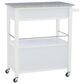 Linon Home Decor Cameron Kitchen Cart in White and Grey, , large