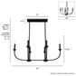 Hunter Southcrest 6-Light Linear Chandelier in Flat Matte Black, , large