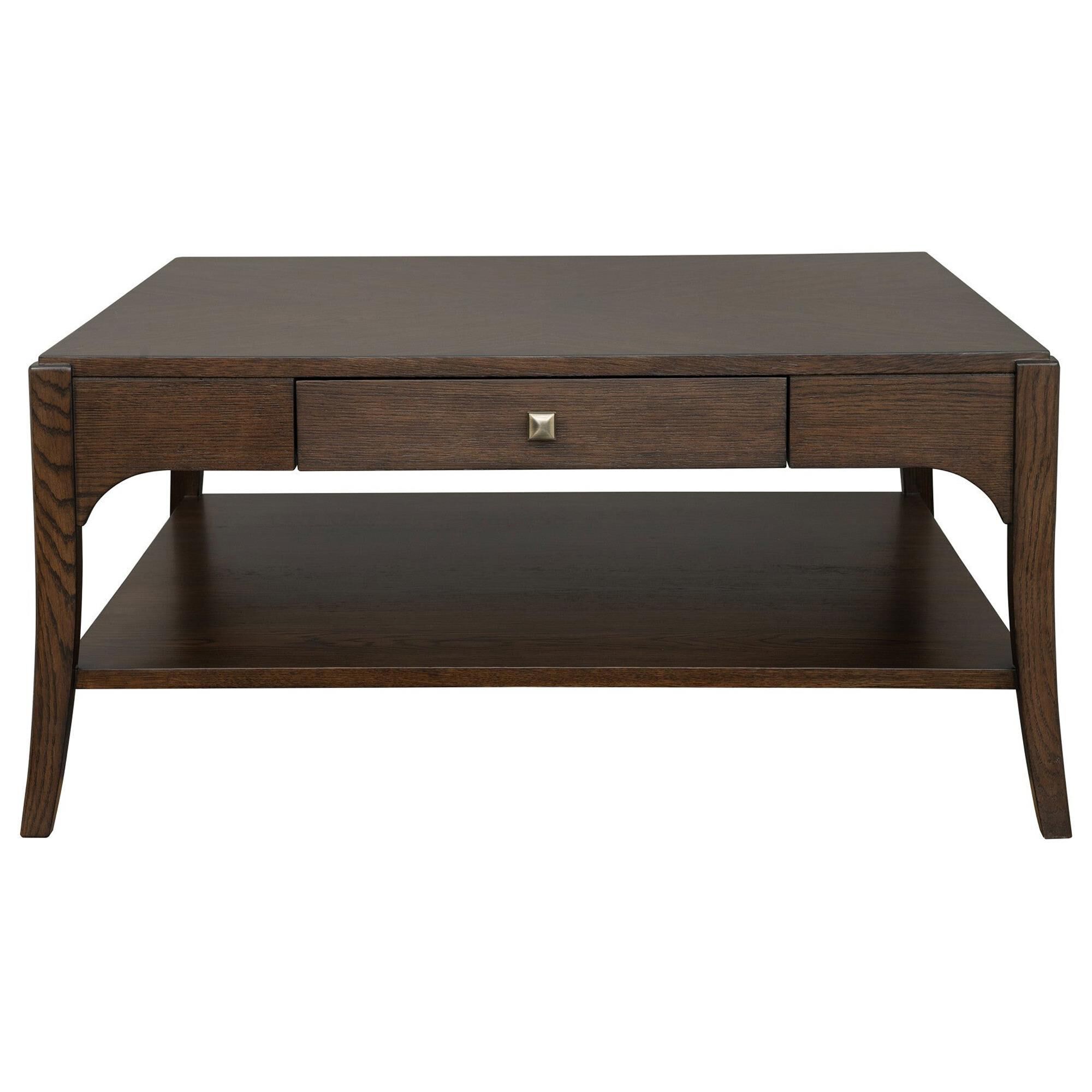 Flexsteel Sylvie Square Coffee Table in Chestnut